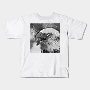 AnimalArtBW Eagle 001 Kids T-Shirt